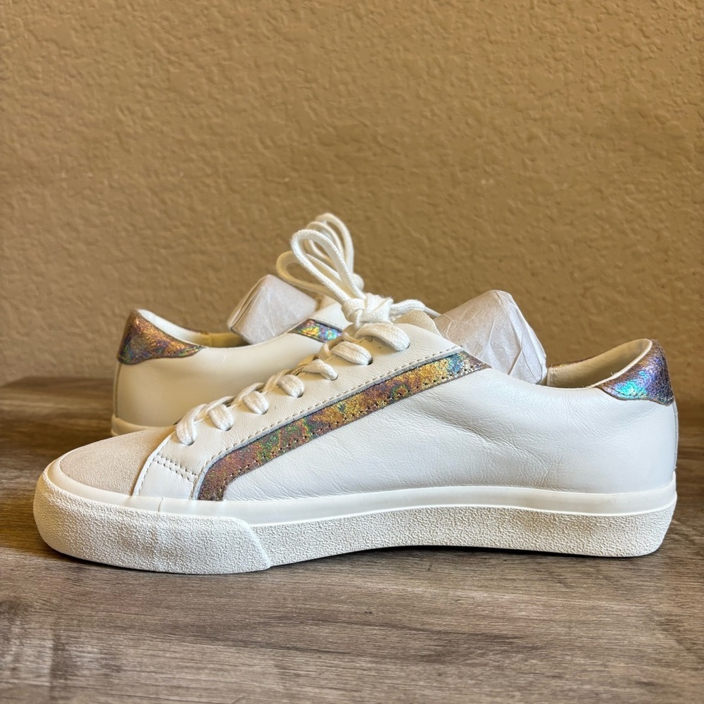 NWOB Madewell Sidewalk Low-Top Sneakers in Iridescent Leather - Picture 8 of 14